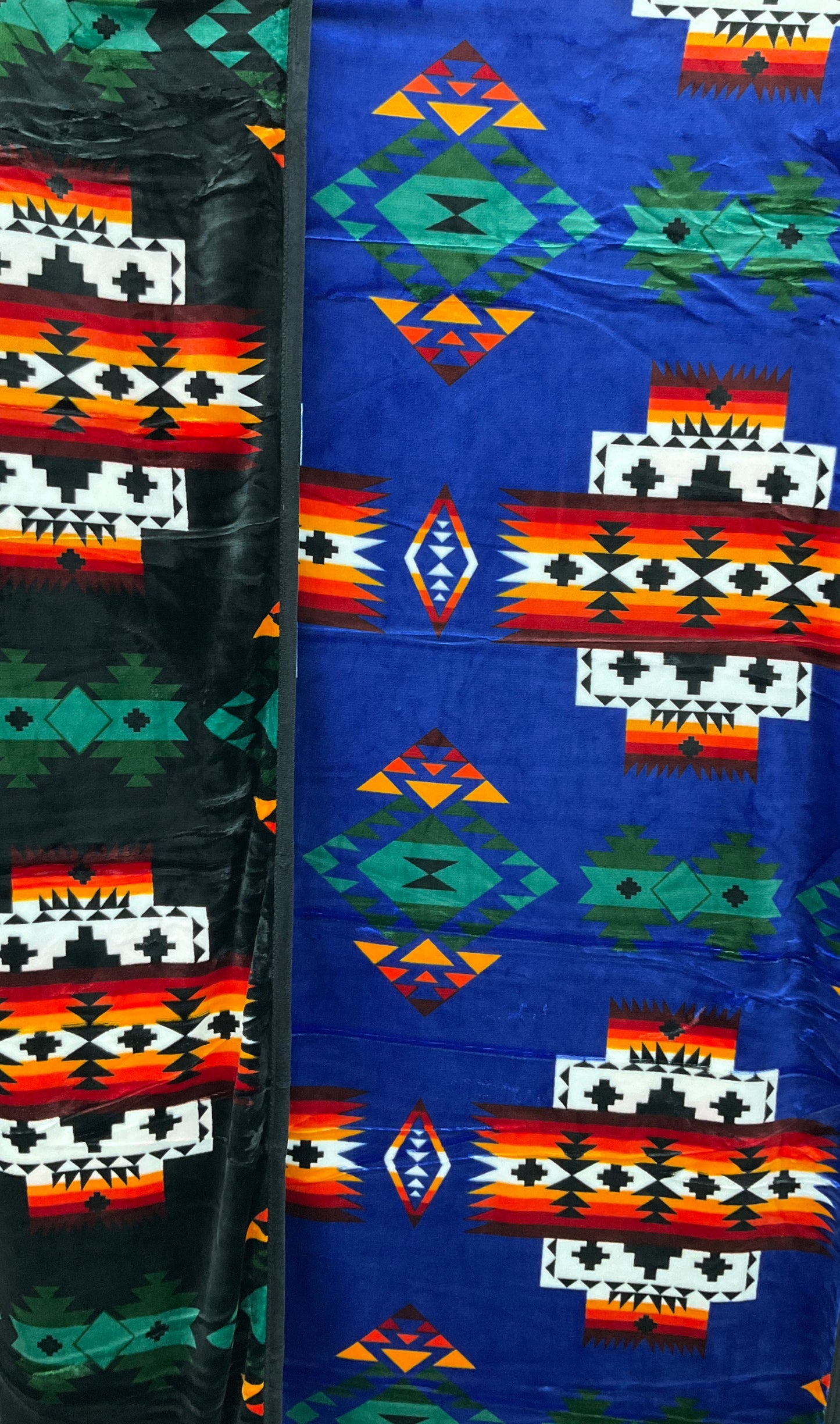 Queen Tribal Design Mink Blanket