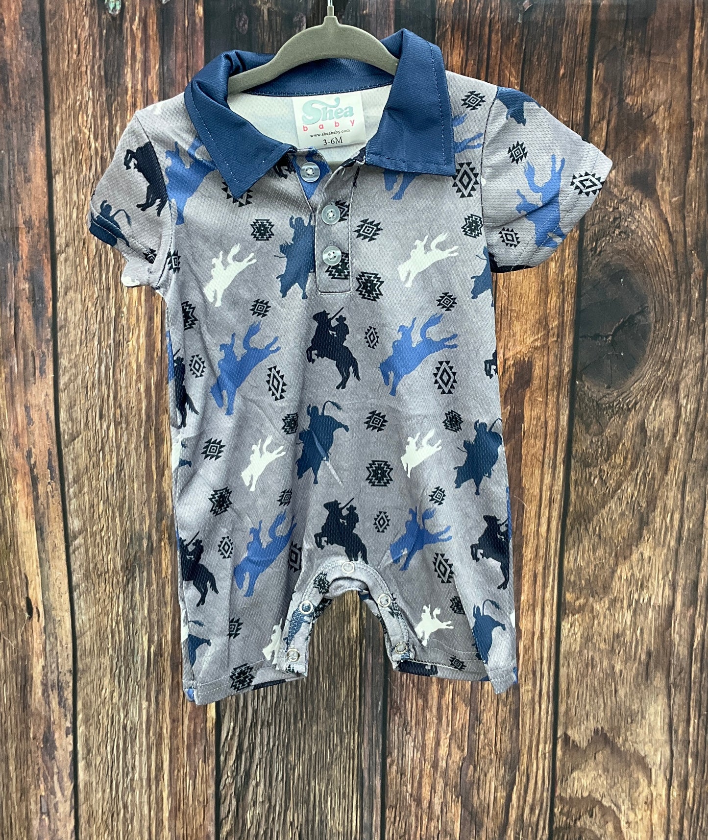 Rough Stock Print Baby Romper
