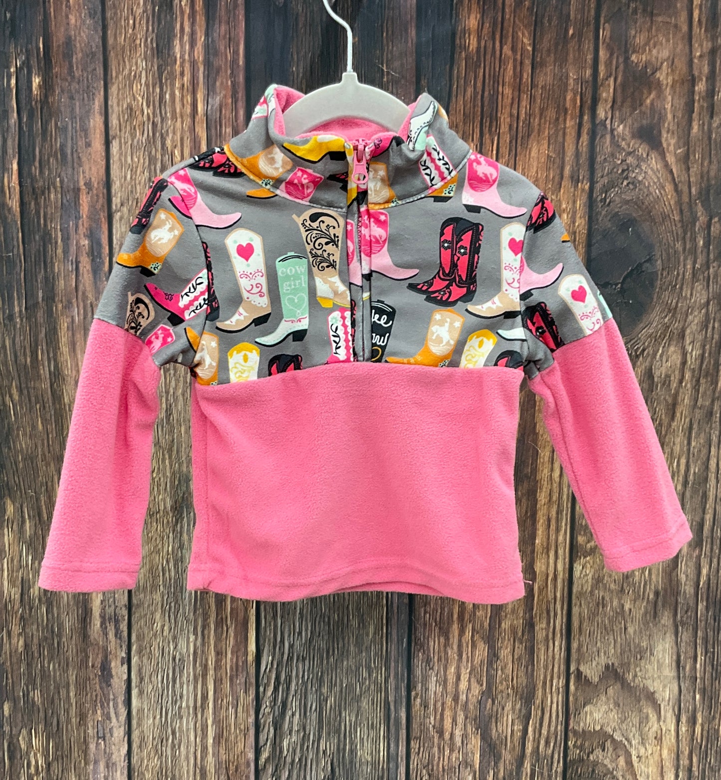 Boot Print Fleece Baby Zip Up