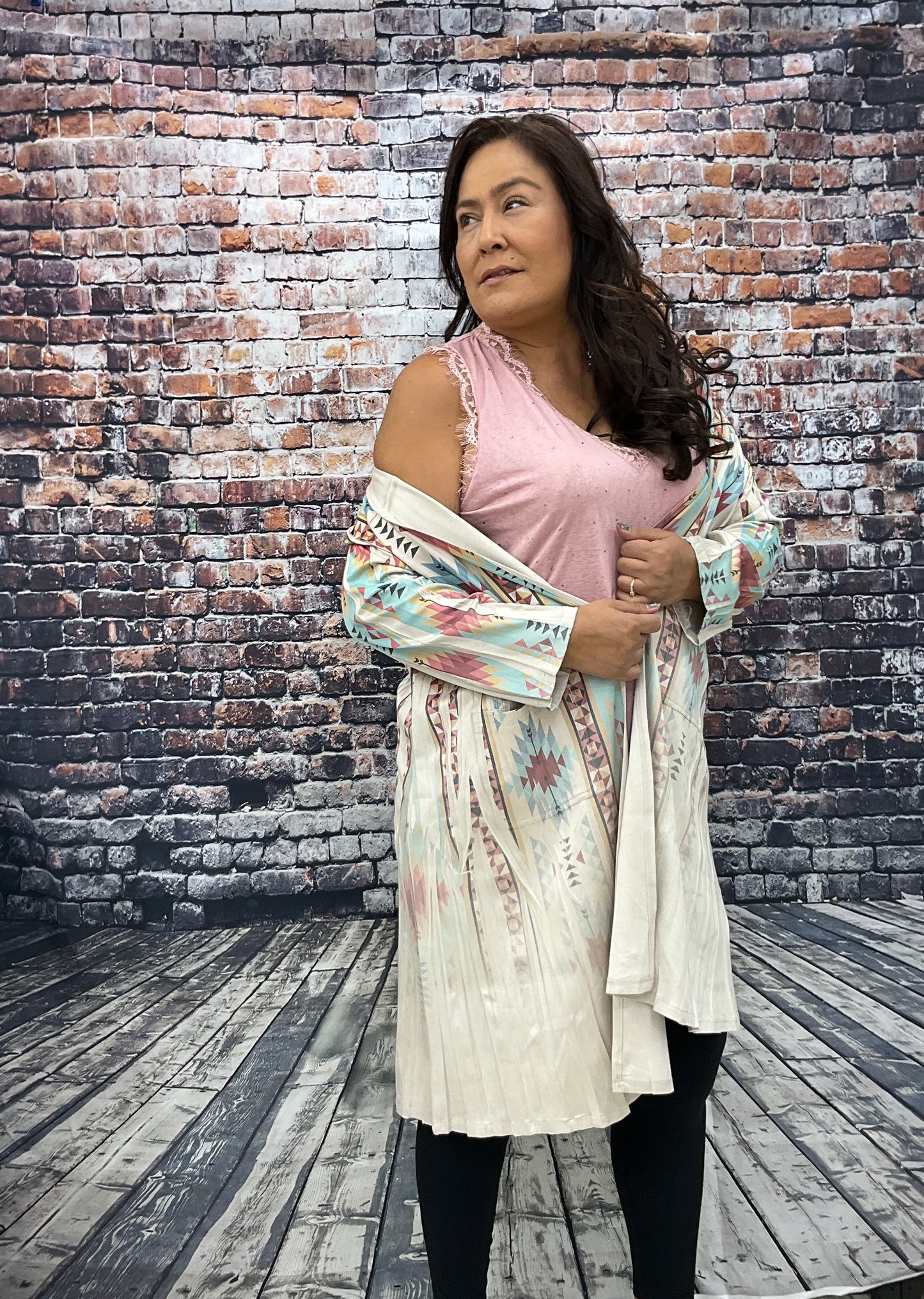 Faux Suede Cardigan Duster
