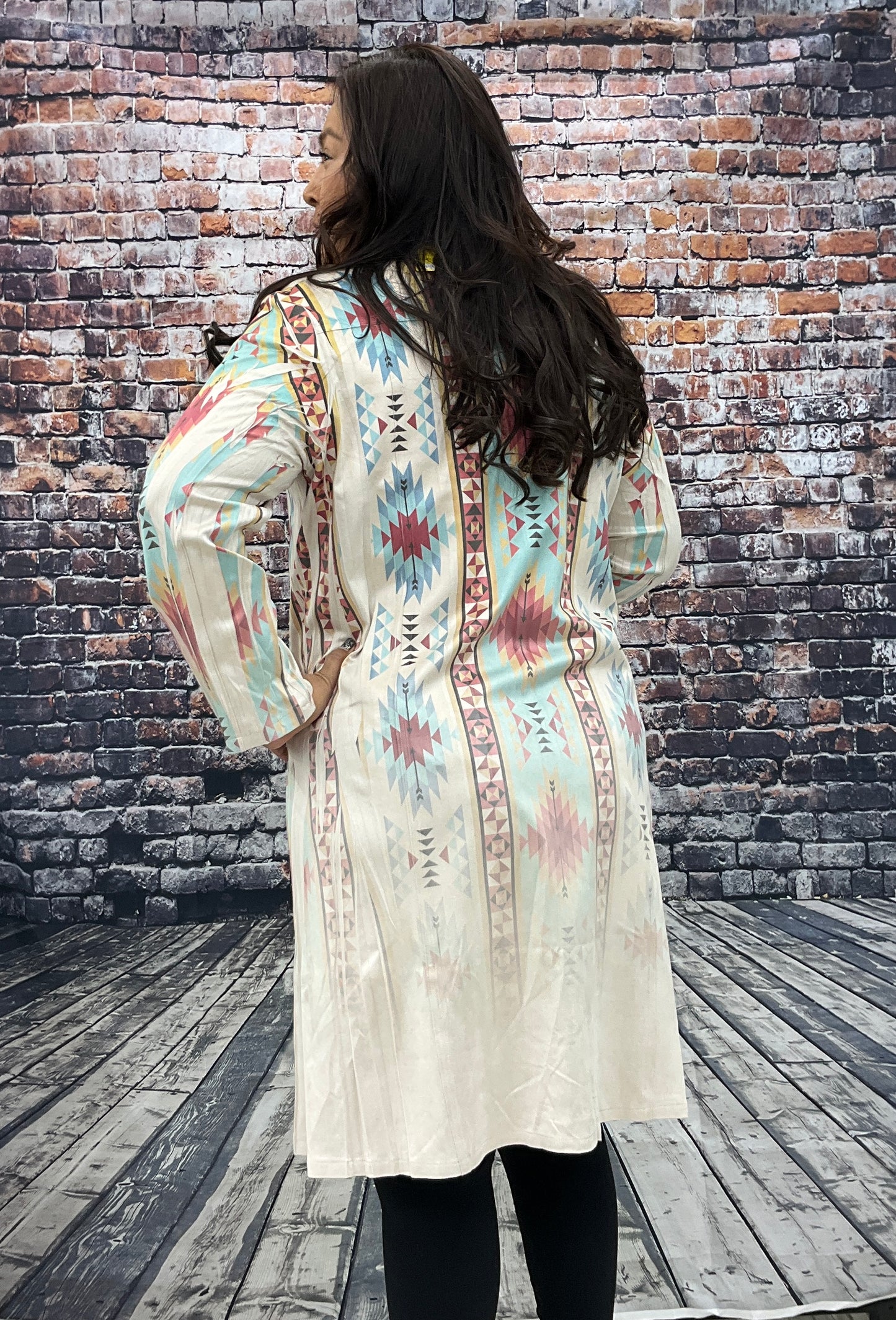 Faux Suede Cardigan Duster