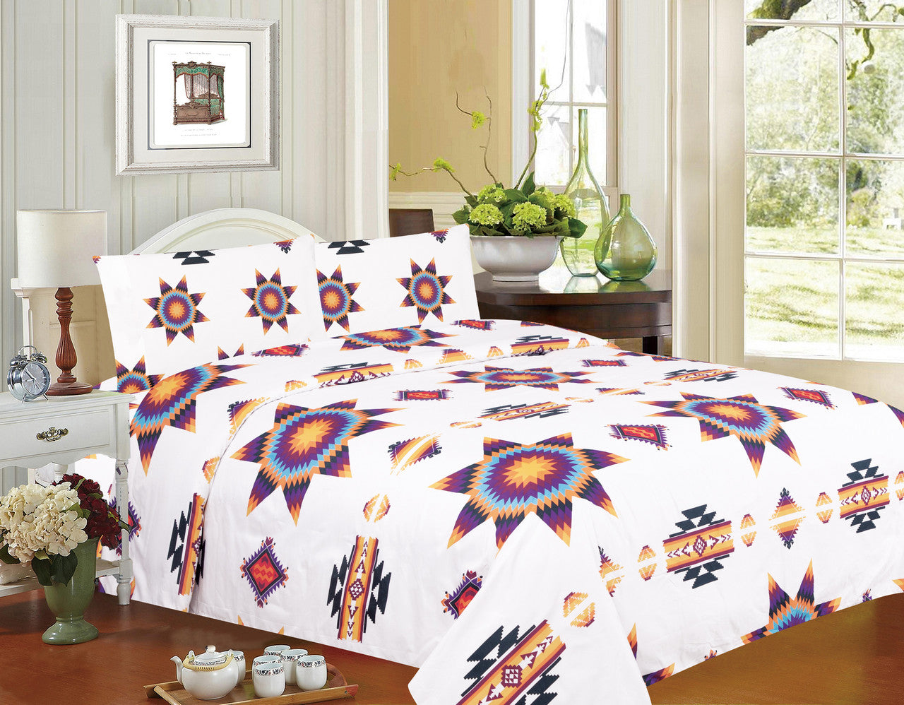 Star Design 4 Pc Sheet Set