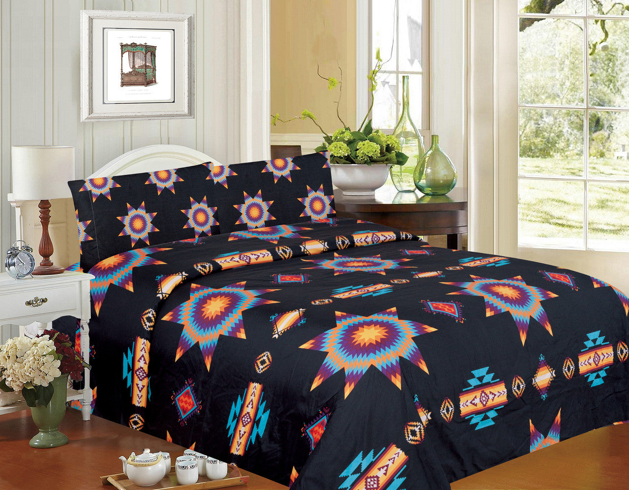 Star Design 4 Pc Sheet Set