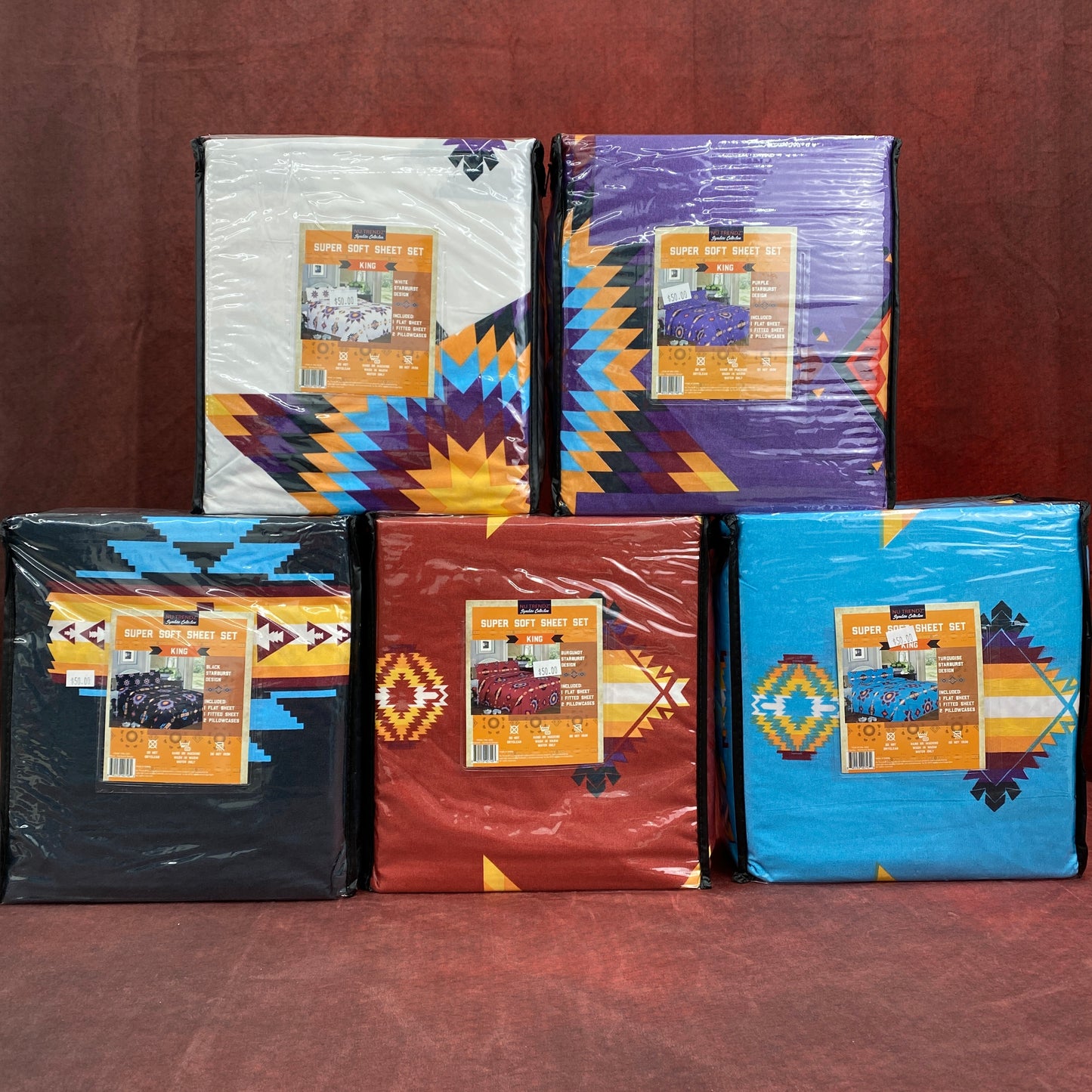 Star Design 4 Pc Sheet Set