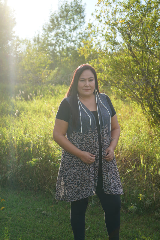 sleeve-less long vest