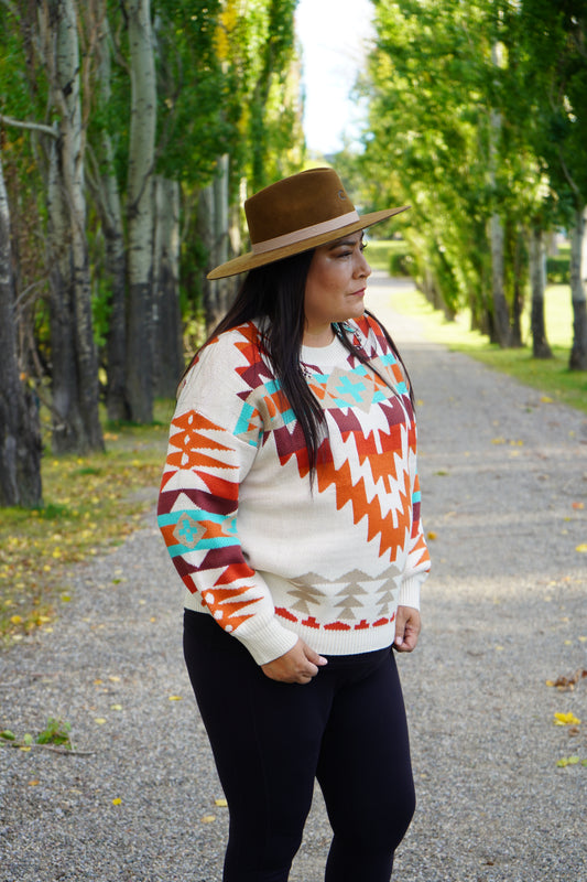 Ladies long sleeve pull over