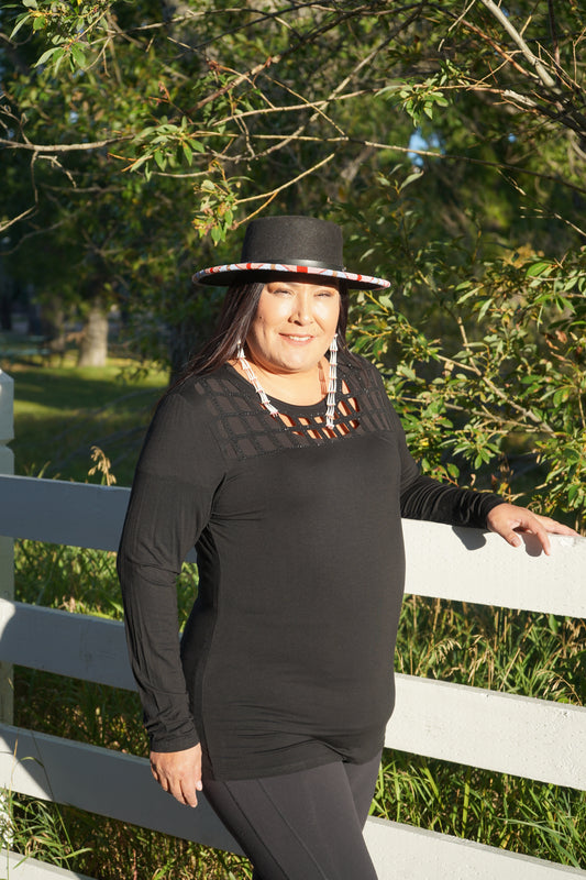 Ladies Long Sleeve w/ Rhinestones