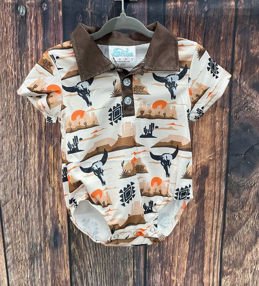 Desert Sky Short Sleeve baby Romper