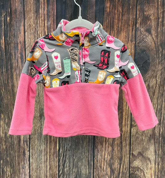 Boot Print Fleece Baby Zip Up