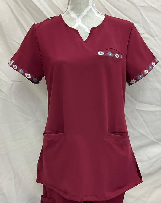 Native Design Shirt Scrubs