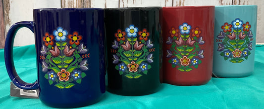 Flower Design Coffee Mugs