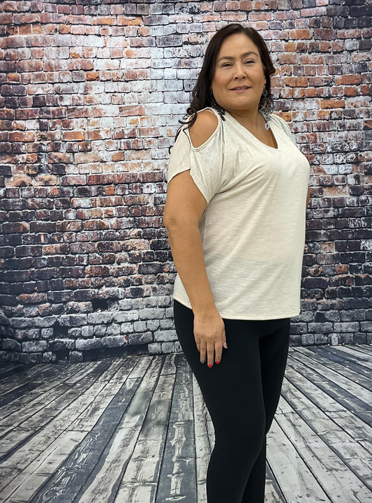 Embellished Short Sleeve Top