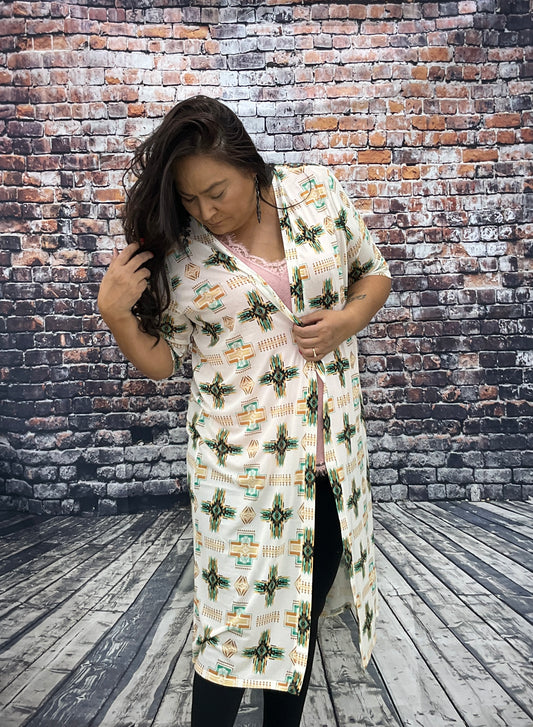 Ladies Sheer Cardigan Design Broken Bow