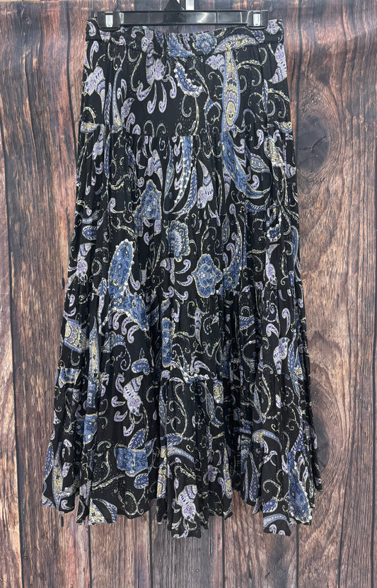 Sequins Cotton Tiered Long Skirts