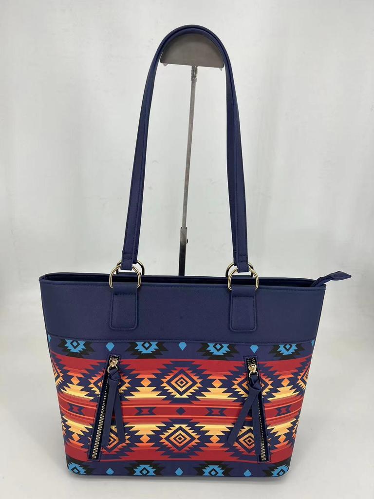 Southwest Tote bag with front Zipper