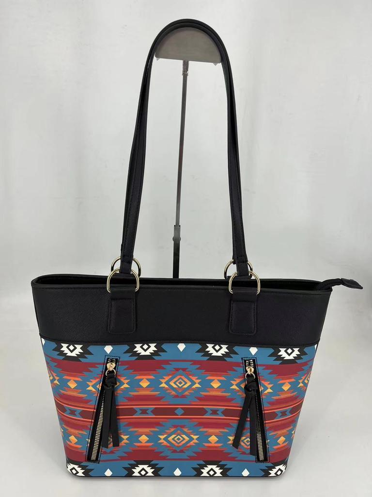 Southwest Tote bag with front Zipper